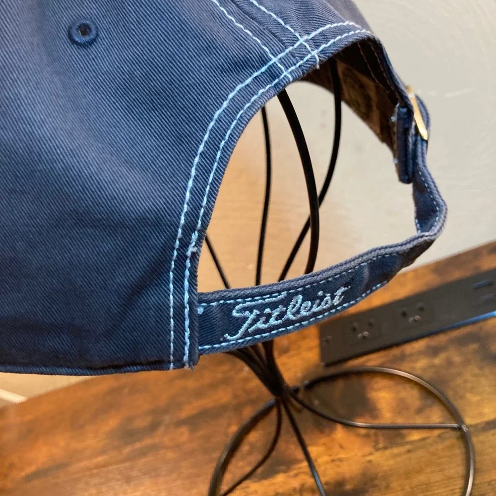 Titleist Pitt Panthers Y2K Vintage Golf Strapback Hat Navy Blue Mens Adjustable